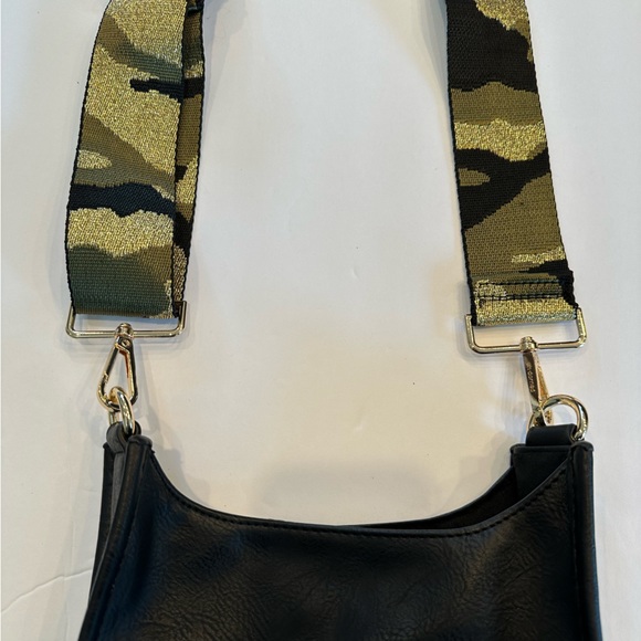 Ah Dorned Vegan Mini Crossbody Messenger Bag with Adjustable Camo Guitar Strap - Picture 6 of 9